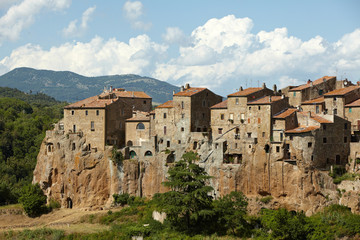 Fototapeta na wymiar Panorama Pitigliano, Toskania