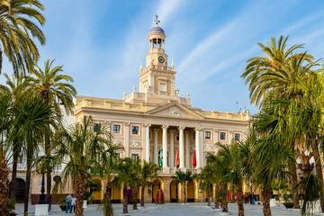 City hall of Cadiz, Spain - obrazy, fototapety, plakaty