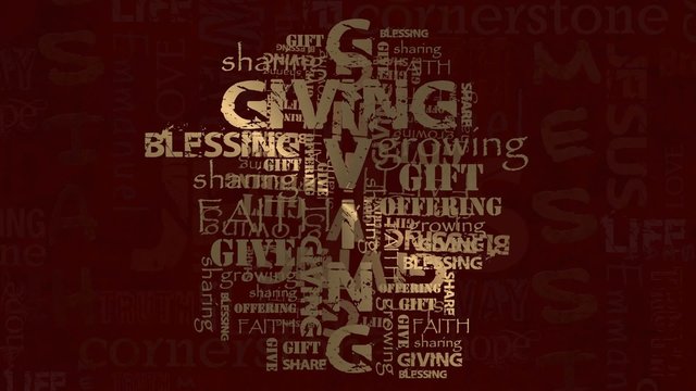 Giving Offering Blessing Background Gold Text
