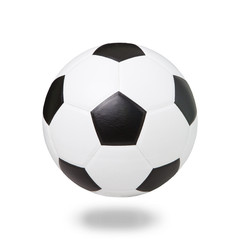 Naklejka premium soccer football on white with shadow