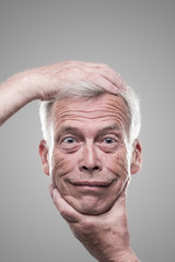 Humorous macabre self portrait