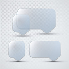 Glass Speech Bubbles