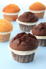 Variety of muffins