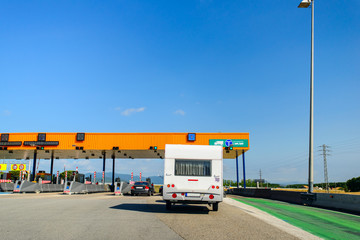 rv at toll booth