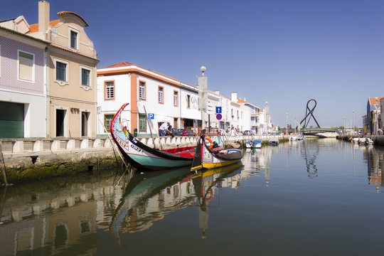A canal in Aveiro, Portugal