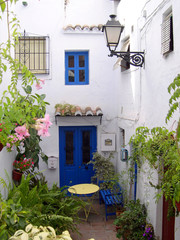 The Narrow Streets of the Andalucian Village of Frigiliana Spain © quasarphotos
