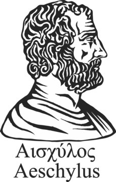 Ancient greek playwright Aeschylus.
