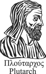 Ancient greek historian and philosopher Plutarch .