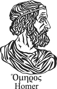 Ancient greek poet Homer.