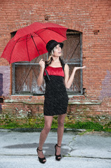 Woman Holding Umbrella