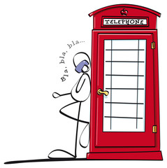 funny boy talking on the phone