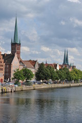 Naklejka premium Lübeck,, Bord de l'eau 1