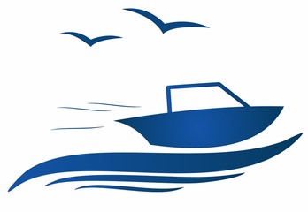 motorboat and beautiful sea