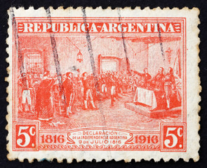 Postage stamp Argentina 1916 Declaration of Independence, Argent