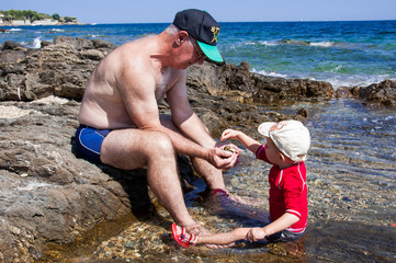 grand-père et petit fils