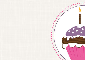 Cupcake mit Geburtstagskerze