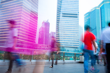 Obraz premium abstract image of a business people rushing