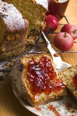 Traditional Polish Cake with apple marmelade