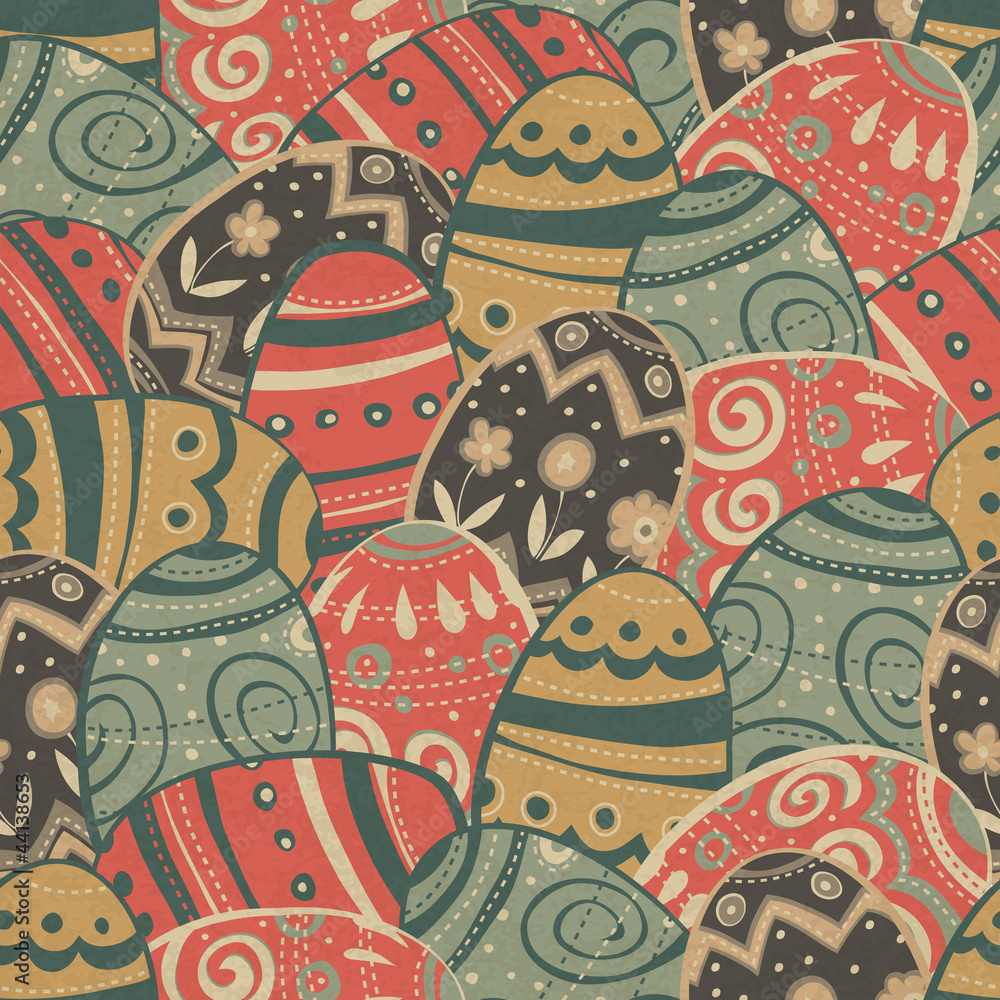 Poster seamless easter eggs pattern. vector, eps10
