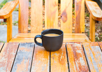 cup of coffee on the table