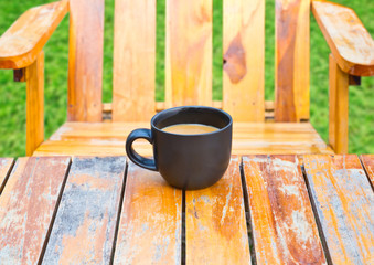 cup of coffee on the table