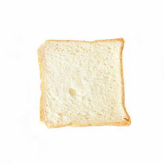 Sliced bread isolated on white
