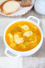Soup with dumplings