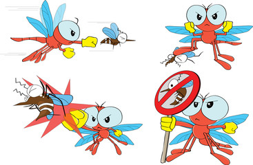 Fototapeta premium dragonfly and mosquito