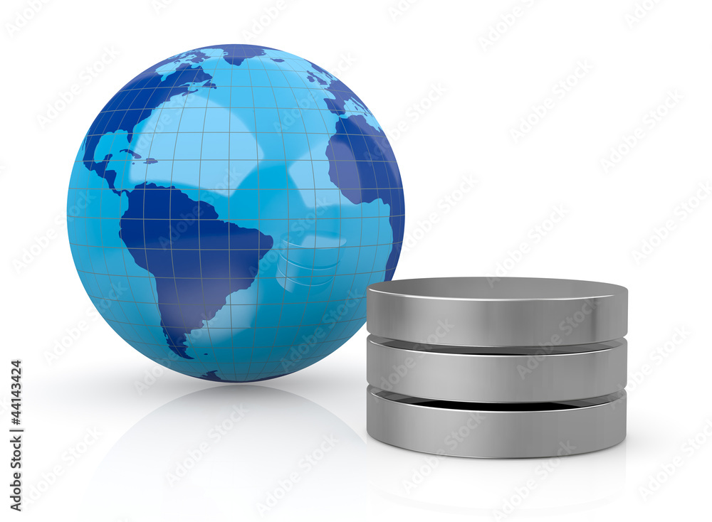 Poster concept of global computer network