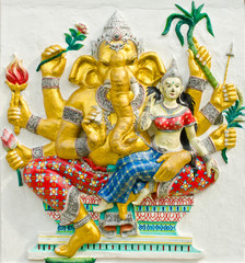 God of success 30 of 32 posture. Indian or Hindu God Ganesha ava