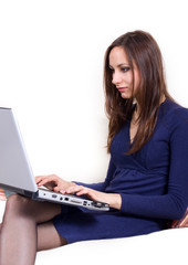 Fototapeta premium Donna al PC