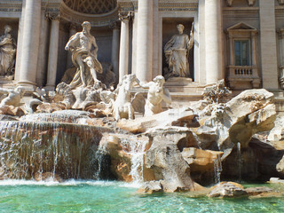 Trevi Fountain ( Fontana di Trevi ) in Rome, Italy