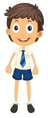 a boy in school uniform