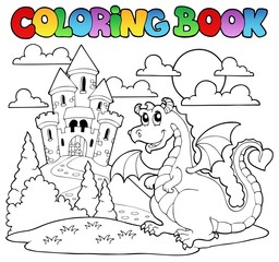 Livre de coloriage thème dragon image 1