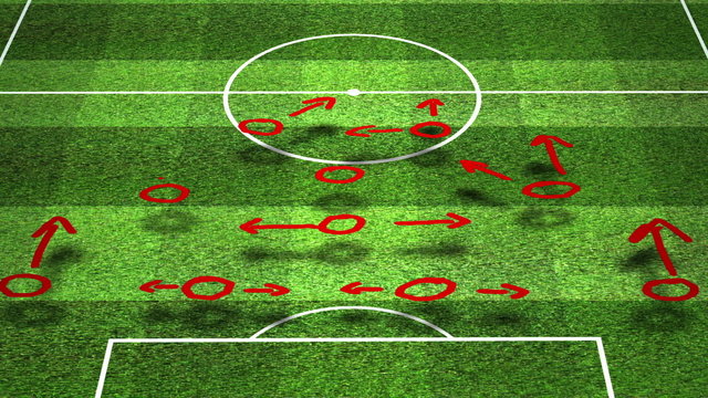 Soccer tactics with slightly flickering light design