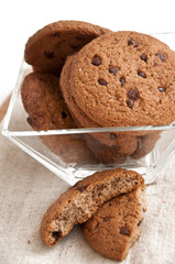 Chocolate cookies in a small bowl 