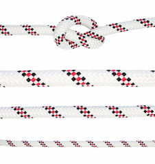 Obraz premium collection of various ropes isolated on white background
