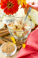 Apples with cinnamon