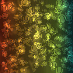 Shiny microphone bokeh light background