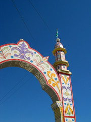 Temporary Structures for Feria or Easter Fair in Nerja Spain © quasarphotos