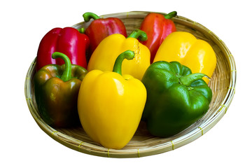 Sweet pepper in basket