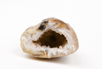 kleine Glücksgeode halbiert