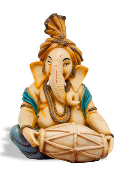 An isolated image of Lord Ganesha, the beloved Hindu god