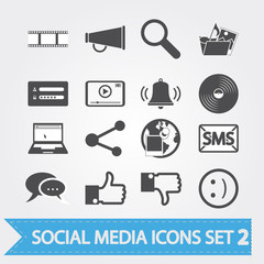 Social media icons set 2