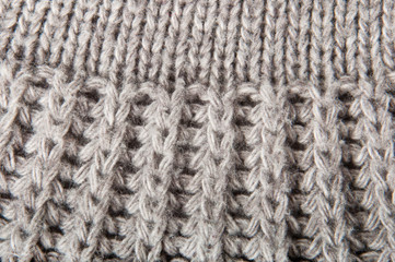 background of gray knitted fabrics