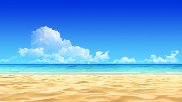 Idyllic tropical sand beach background.