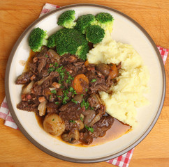 Beef Bourguignon Stew Dinner