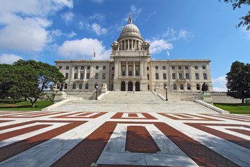 The Rhode Island State House on Capitol Hill in Providence