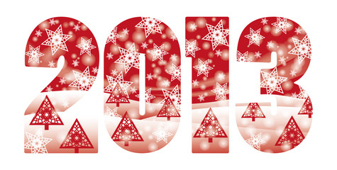 Fototapeta premium Happy New 2013 year banner, vector illustration
