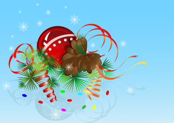 Christmas composition greeting card